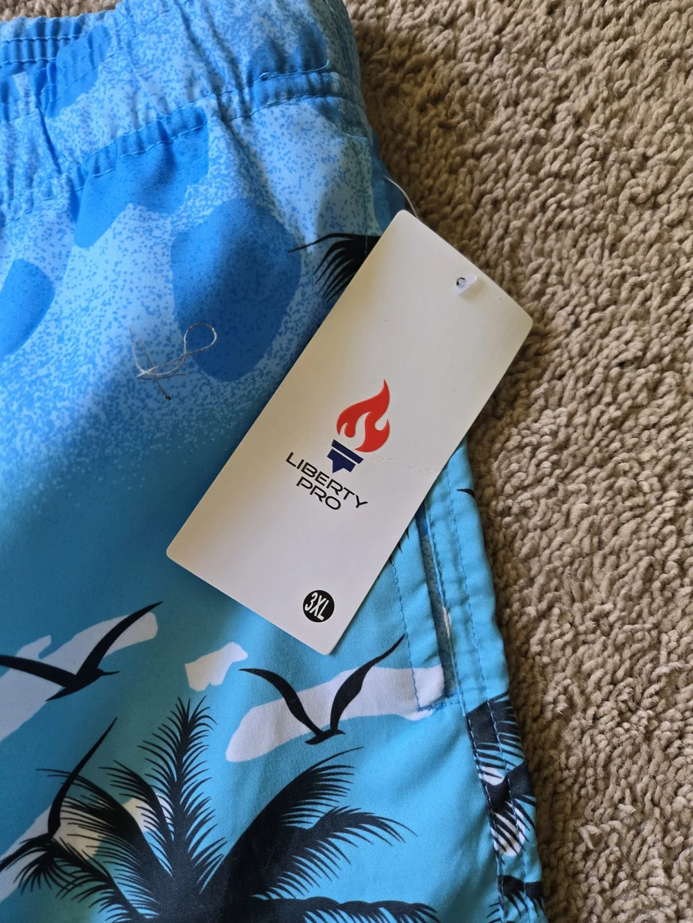 NWT Liberty Pro Tropical Palm Tree Swim Trunks 3XL